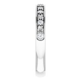 14K White 1/6 CTW Diamond Floral Anniversary Band photo 4