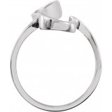 14K White Freeform Ring photo 2