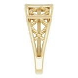 14K Yellow Stackable Lattice Ring photo 4