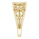 14K Yellow Stackable Lattice Ring photo 4