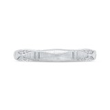 Shah Luxury 14K White Gold Round Diamond Wedding Band photo