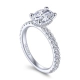 Gabriel & Co. 14k White Gold Contemporary Straight Engagement Ring photo 3