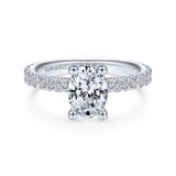 Gabriel & Co. 14k White Gold Contemporary Straight Engagement Ring photo