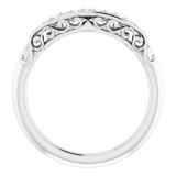 14K White .07 CTW Diamond Matching Band photo 2