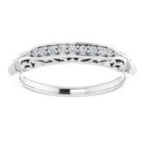 14K White .07 CTW Diamond Matching Band photo 3