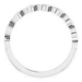 14K White Stackable Marquise Design Ring photo 2