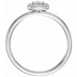 14K White 1/4 CTW Diamond Stackable Ring photo 2