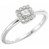 14K White 1/4 CTW Diamond Stackable Ring photo