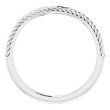14K White Matching Rope Band photo 2