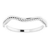 14K White Matching Rope Band photo 3