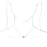 14K White Amethyst & .06 CTW Diamond 18 Necklace photo 3