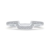 Shah Luxury 14K White Gold Round Diamond Half-Eternity Wedding Band photo