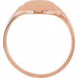 14K Rose 16.4x8.5 mm Oval Signet Ring photo 2