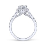 Gabriel & Co. 14k White Gold Entwined Halo Engagement Ring photo 2