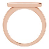 14K Rose Bar Ring photo 2