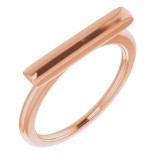 14K Rose Bar Ring photo