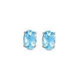 Gems One 14Kt White Gold Blue Topaz (1 Ctw) Earring photo