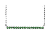 Gems One 14Kt White Gold Emerald (1/5 Ctw) Pendant photo