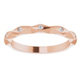 14K Rose .08 CTW Diamond Stackable Anniversary Band photo 3