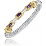 Vahan 14k Gold & Sterling Silver Amethyst Bracelet photo