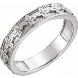 14K White Stackable Ring photo