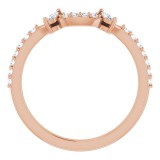 14K Rose 1/5 CTW Diamond Matching Band photo 2