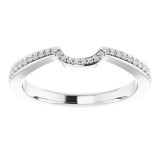 14K White 1/8 CTW Diamond Matching Band photo 3