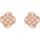 14K Rose Knot Earrings photo