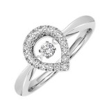 Gems One 10KT White Gold & Diamond Rhythm Of Love Fashion Ring  - 1/5 ctw photo