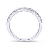 Gabriel & Co. 14k White Gold Contemporary Anniversary Wedding Band photo 2