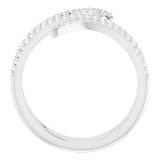 14K White 1/3 CTW Diamond Snake Ring photo 2