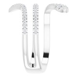 14K White 1/3 CTW Diamond Snake Ring photo 4