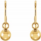 14K Yellow 4 mm Ball Earrings photo 2