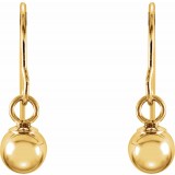 14K Yellow 4 mm Ball Earrings photo 2