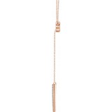 14K Rose 1/6 CTW Diamond Circle & Bar Y 16-18 Necklace photo 2