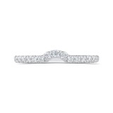Shah Luxury 14K White Gold Round Diamond Wedding Band photo