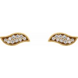 14K Yellow .06 CTW Diamond Earrings photo 2