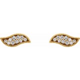 14K Yellow .06 CTW Diamond Earrings photo 2