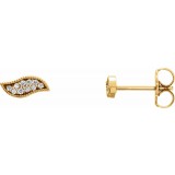 14K Yellow .06 CTW Diamond Earrings photo