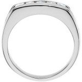 Platinum 3/4 CTW Diamond Men's Five-Stone Ring photo 2