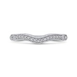 Shah Luxury 14K White Gold Round Diamond Wedding Band photo