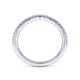 Gabriel & Co. 14k White Gold Contemporary Curved Wedding Band photo 2