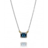 Vahan 14k Gold & Sterling Silver London Blue Topaz Necklace photo