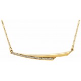 14K Yellow .08 CTW Diamond Bar 17.5 Necklace photo