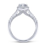 Gabriel & Co. 14k White Gold Entwined Halo Engagement Ring photo 2
