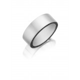 Henri Daussi 8mm Men's Wedding Band MB11 18k Gold White 0.75 Ctw. photo