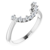14K White 1/6 CTW Matching Diamond Band photo