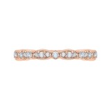 Shah Luxury 14K Rose Gold Round Diamond Eternity Wedding Band photo