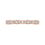 Shah Luxury 14K Rose Gold Round Diamond Eternity Wedding Band photo