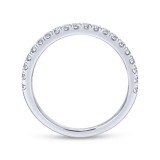 Gabriel & Co. 14k White Gold Contemporary Diamond Wedding Band photo 2